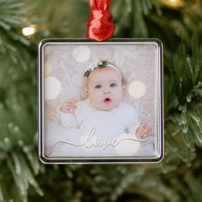 Mitt foto julgransprydnad metall (Träd)