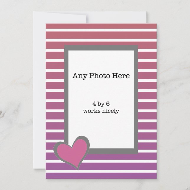 Mitt foto och ett Rosa hjärta på Valentineser Julkort (Framsida)