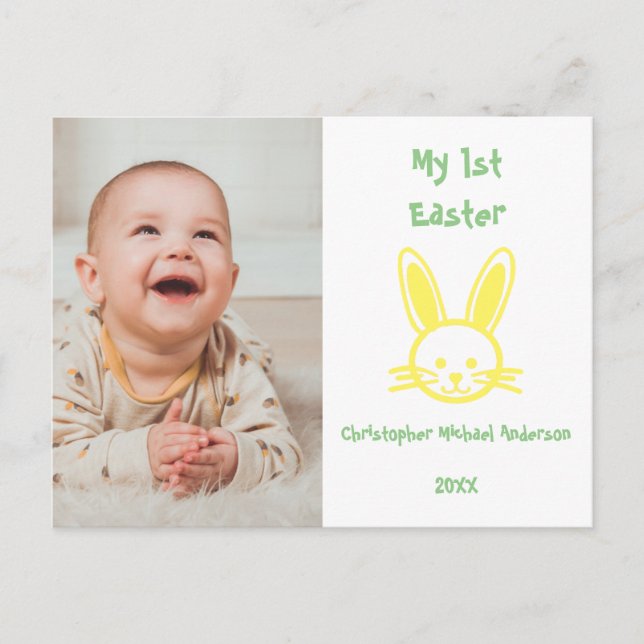 Mitt foto Påsk 1:a Baby Vykort (Framsida)