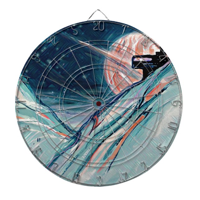 Mitt framtida hem i rymden darttavla (Framsidan)