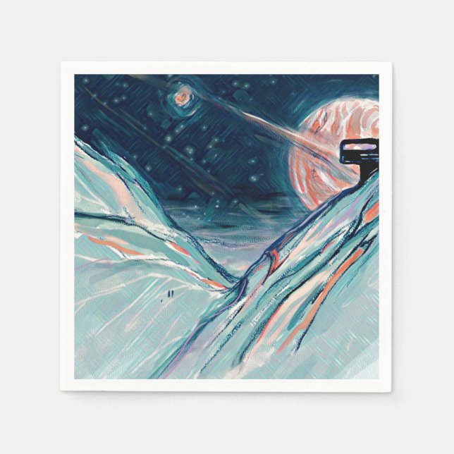 Mitt framtida hem i rymden pappersservett (Framsidan)