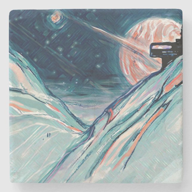 Mitt framtida hem i rymden stenunderlägg (Framsidan)