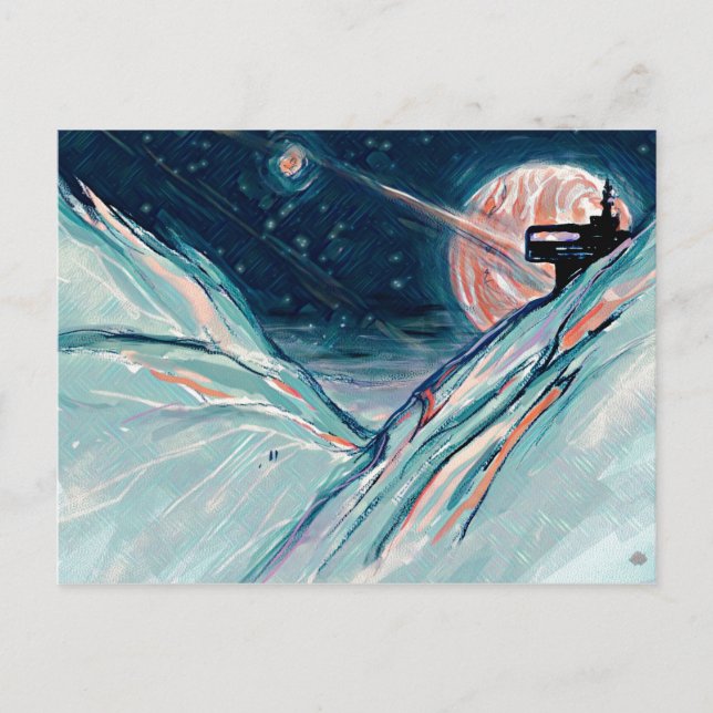 Mitt framtida hem i rymden vykort (Framsida)