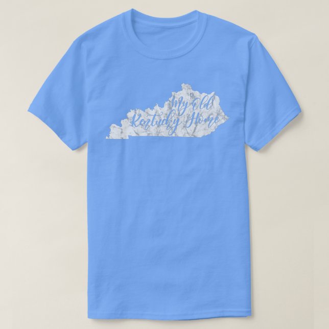 Mitt gamla Kentucky Home Bluegräs State Distress T Shirt (Design framsida)