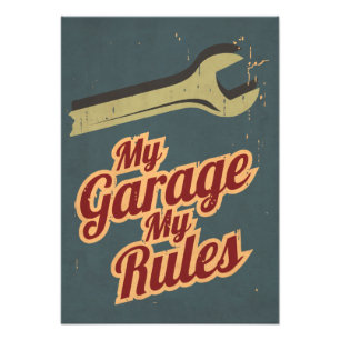 Mitt garage min regler fototryck