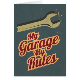 Mitt garage min regler hälsningskort