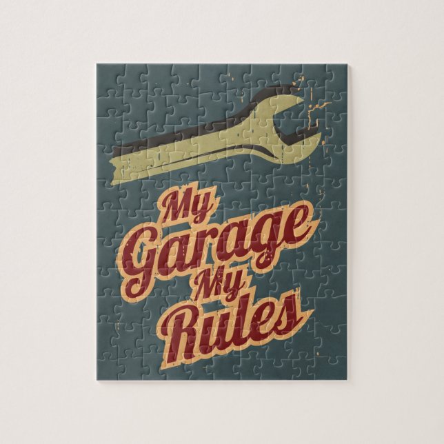 Mitt garage min regler pussel (Vertikal)