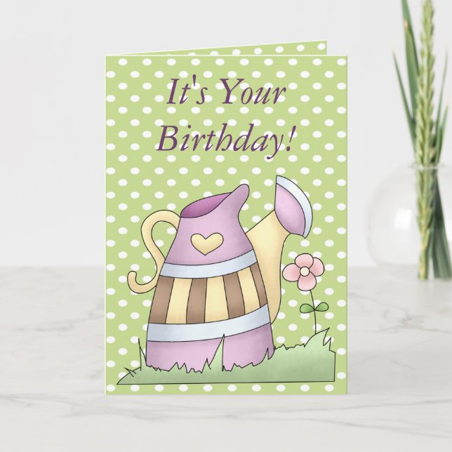 Mitt Garden Grows Birthday Card Kort (Framsida)