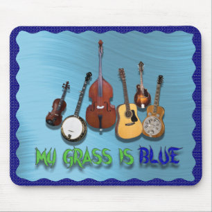 MITT GRÄS ÄR BLUE-MOUSEPAD MUSMATTA