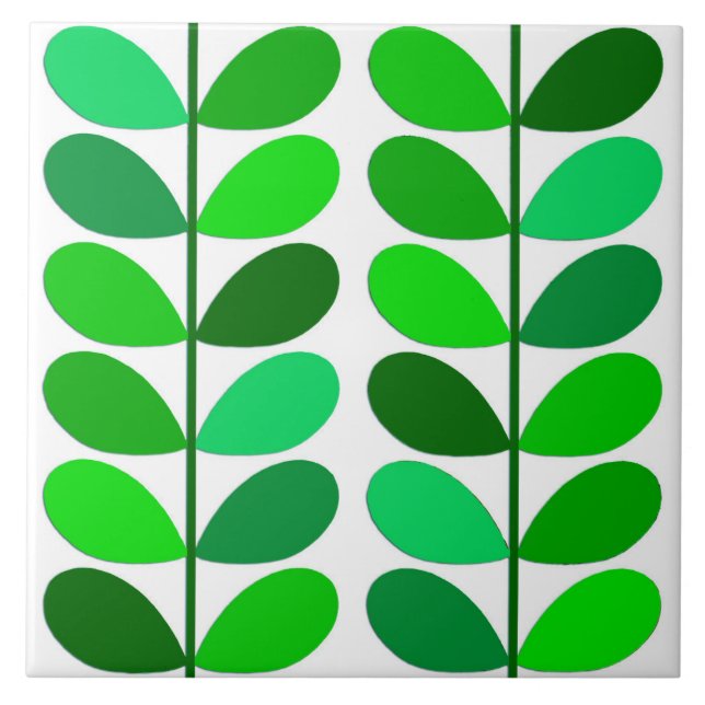 Mitt- grönt för för för århundradedanskalöv, kakelplatta (Framsidan)