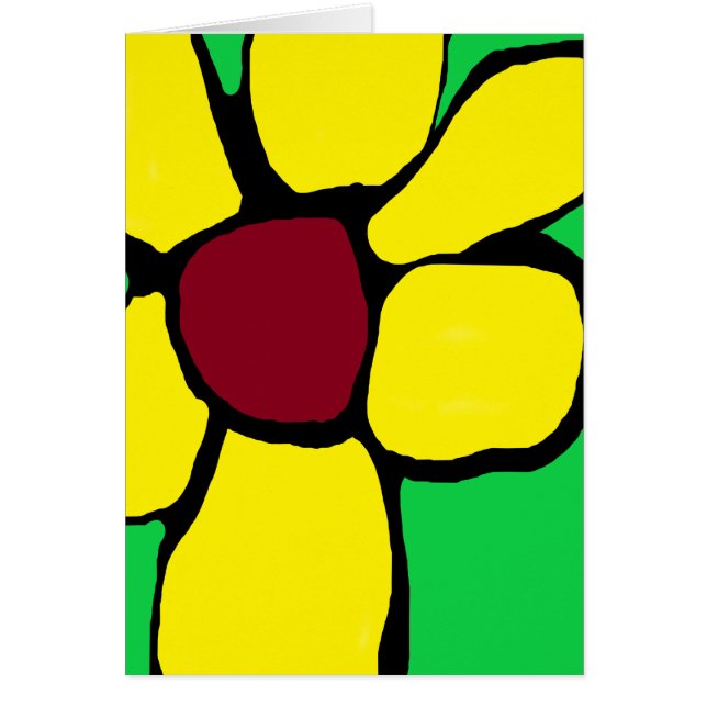 Mitt gula blomma Abstrakt kort (Framsidan)