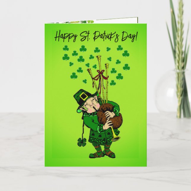Mitt hälsningskort för St. Patrick-Day Tack Kort (Framsida)