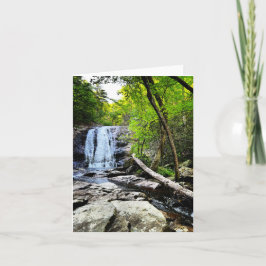 Mitt hälsningskort med vattenfall kort