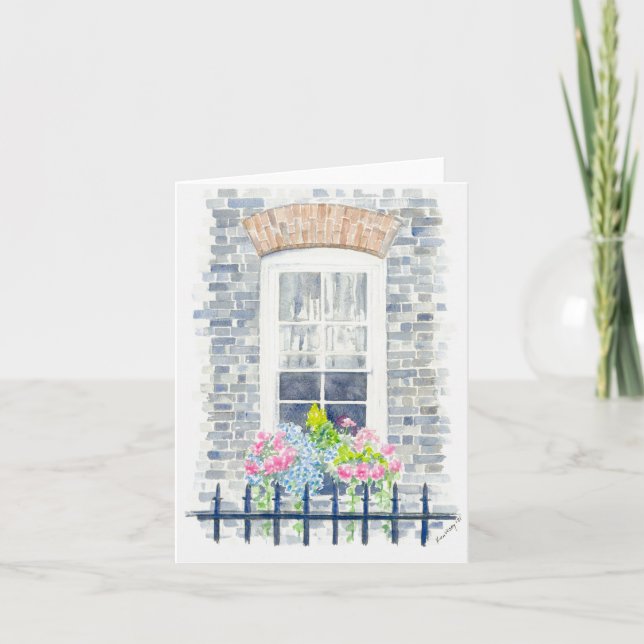 Mitt hälsningskort med vattenfärgspaltning kort (Framsida)