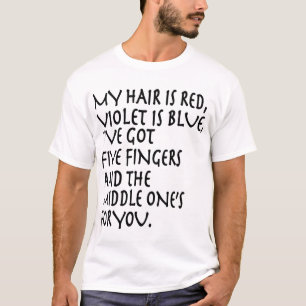 mitt hår är den röda violeten är blåttivehar  t shirt