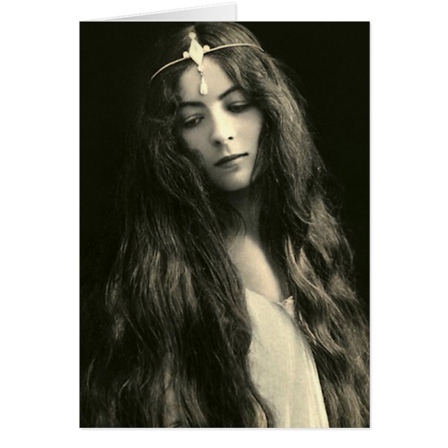 Mitt hår är mycket långt hälsningskort (Framsidan)