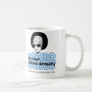 Mitt hår trotsar gravitationmuggen kaffemugg