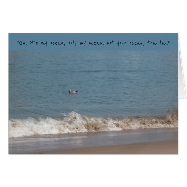 Mitt hav hälsningskort (Framsidan Horizontal)