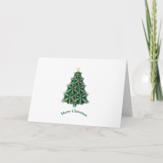 Mitt Helgdag-kort för snöflingor i Julgran Helgkort (Framsida)