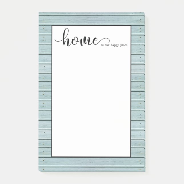 mitt hem är min lycklig ställe post-it block (Framsida)