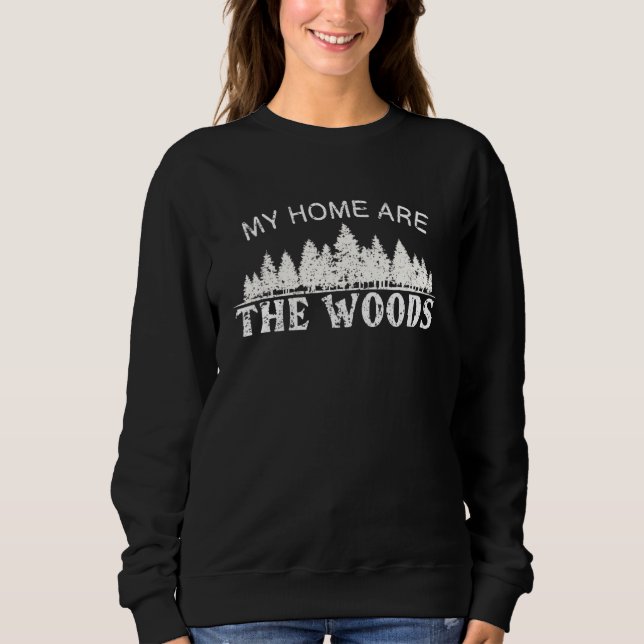 Mitt hem är Skogen 4 Lumberjack Woodcutter Logg T Shirt (Framsida)