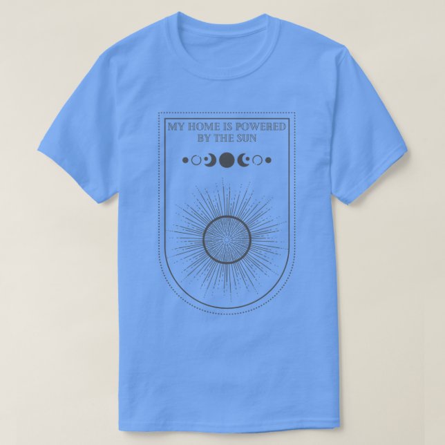 Mitt hem drivs av Sol Solar 3 T Shirt (Design framsida)