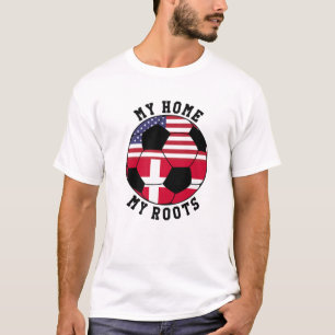 Mitt hem - mina rötter Danmark Flagga Oceaner T Shirt
