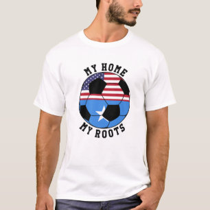 Mitt hem Mina rötter Somalia-Flagga Soccer T Shirt