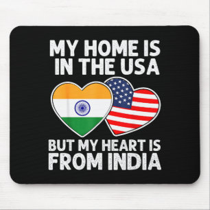 Mitt Hem Usa Mitt Hjärta Indien Indisk Amerikansk Musmatta