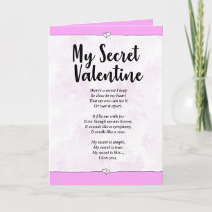 Mitt hemliga Valentine-kort Helgkort
