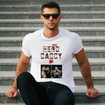 Mitt Hero pappa Far's Day 2 Photo T Shirt<br><div class="desc">Min Hero pappa Far's Day 2 Photo T-Shirt. Text är trendigets typografi. Personlig t-shirt för ett pappa. Lägg till 2 foton. Du kan byta pappa till pappa,  pap,  pappa, ...  Perfekt för ett far på en Far dag,  födelsedag eller jul och det är en söt keepé.</div>