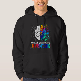 Mitt hjärna som uppsöker Autism Awareness Autistic Hoodie