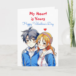 Mitt hjärta är ditt | Anime Glad Alla Hjärtans Dag Kort