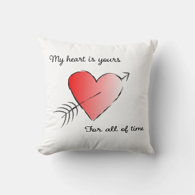 Mitt hjärta är ditt för all tid kudde (Framsida)