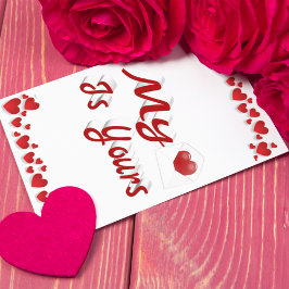 Mitt hjärta är ditt Valentines day Kort