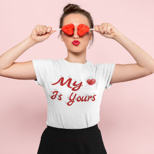 Mitt hjärta är ditt Valentines day T Shirt