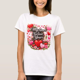 Mitt hjärta är evigt ditt Alla hjärtans dag kärlek T Shirt