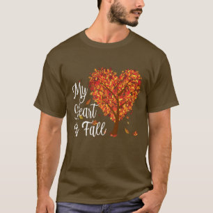 Mitt hjärta är Fall mörk t-shirt