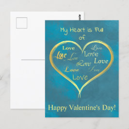 Mitt hjärta är Fullt av Kärlek, Valentine Vykort