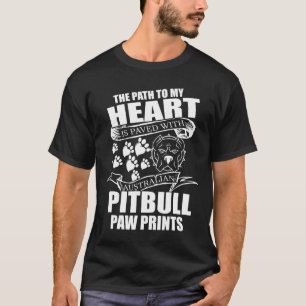 Mitt hjärta är fyllt av Aus Pitbull Tass avtryck n T Shirt