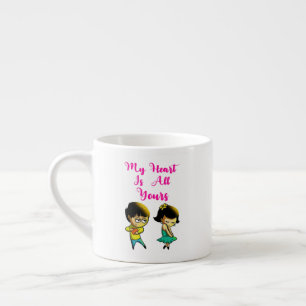 Mitt hjärta är hela ditt Bestie Valentine Girlkomp Espressomugg