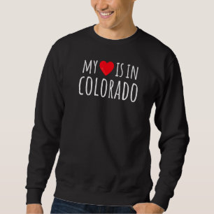 Mitt hjärta är i Colorado Cute American State Lång Ärmad Tröja