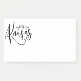 Mitt hjärta är i Kansas Jumbo Post it Notes Post-it Block