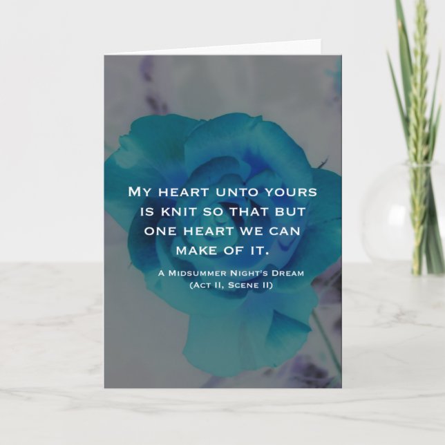 Mitt hjärta är knutet till ditt - Lycka till kort (Framsida)