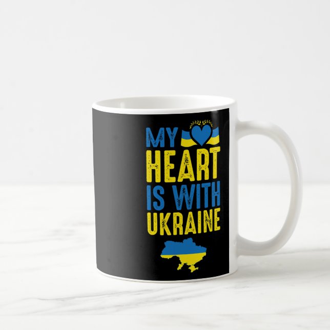 Mitt hjärta är med Ukraina Kaffemugg (Höger)