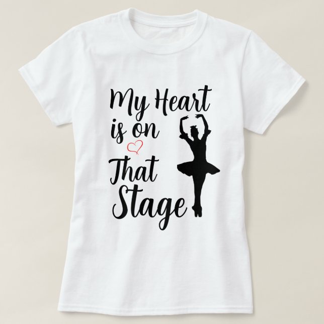 Mitt hjärta är på den scenen t shirt (Design framsida)