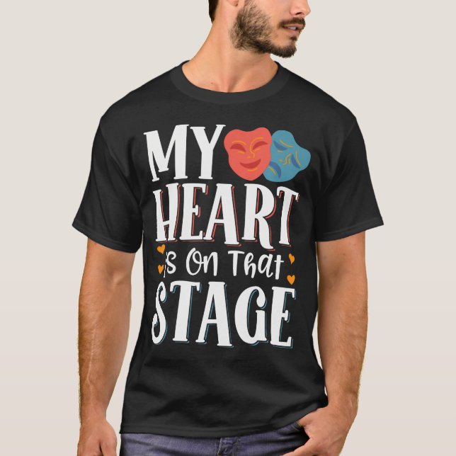 Mitt hjärta är på den scenen t shirt (Framsida)