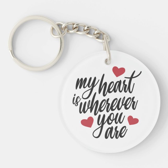 Mitt hjärta är varhelst du är Valentine | Nyckelke (Framsidan)