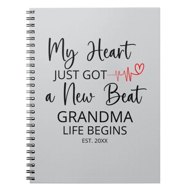 Mitt hjärta bara Har en ny Beat-New Grandma Gift Anteckningsbok (Framsidan)