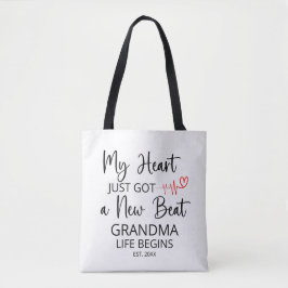 Mitt hjärta bara Har en ny Beat-New Grandma Gift Tygkasse